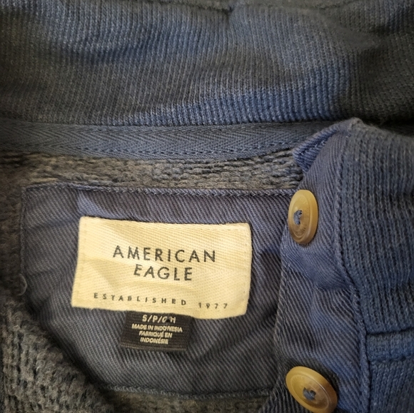 American Eagle Outfitters Denim Blue Pullover Sweatshirt, Size Small - Picture 3 of 5